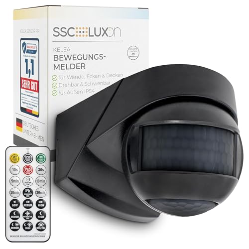 SSC-LUXon KELEA détecteur de Mouvement PIR IP54 Noir...