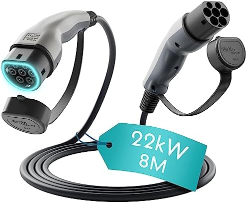 Ratio Type 2 Charging Cable 7.4kW 15M 32A 1 Phase - Mode 3 Type 2 to Type 2 EV Charging Cable, EV and PHEV Fast Charger Cable for Model S/X/Y/3, ID3, ID4, ID5, E-Tron, e-208, I4, IX1, Kona & More