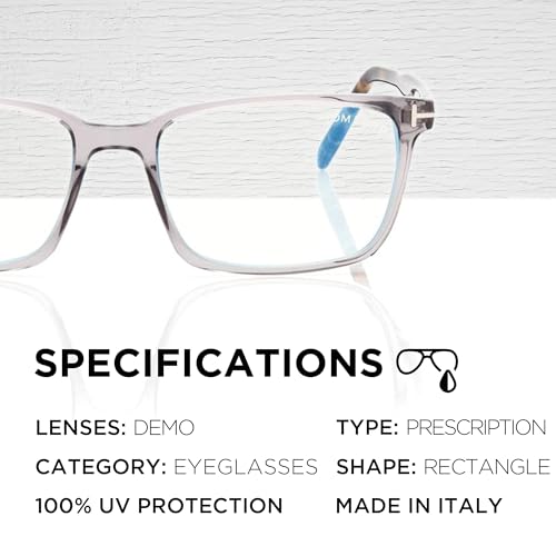 Image of Tom Ford FT5802-B Retangle Shape Eyeglass Frame With Luxury Eyewear Kit