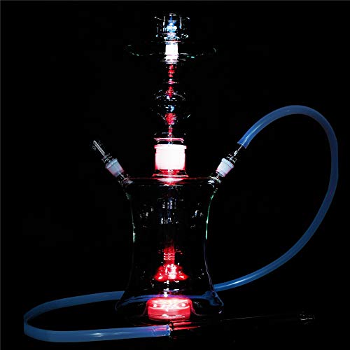 YOJOLO Shisha Hookah Set Tragbare Shisha Mit LED-Licht 2 Schlauch-Shisha-Rohr Glas Shisha-Shisha-Komplettset Für Die… – Bild 5