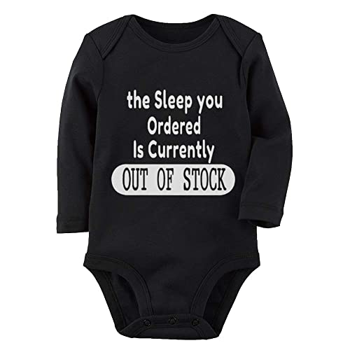 Image of Yeavomeny The Sleep You Ordered is Currently Out of Stock Unisex Baby Bodysuit Long Sleeve Tiny Rompers Jumpsuit