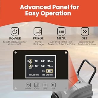 Abestorm 270 Pints Commercial Dehumidifiers with Pump, Portable Industrial Dehumidifier for Water Damage Restoration, Basements, Automatic Humidistat, Power-Off Memory,5 Years Limited Warranty