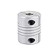 sourcing map 8mmx10mm Aluminiumlegierung Spline Schaft Flexible Schraubenkupplung D25L30 DE de