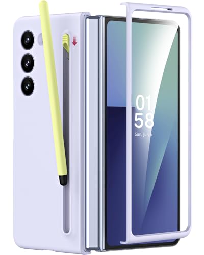 Coque Samsung Z Fold 7 antichoc fine avec stylet inclus coloris lavande