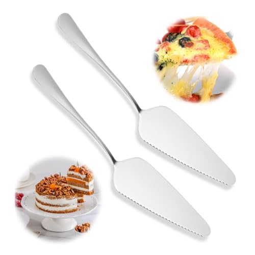 OUDQFCJ 2 espátulas para Tartas de Acero Inoxidable