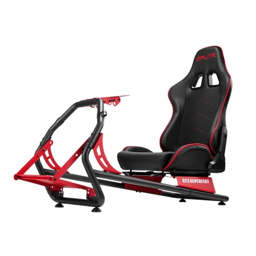 OPLITE GT3 SUPERFAST Simulation Cockpit Racing Seat and Chassis for Logitech and Thrustmaster Steering Wheel