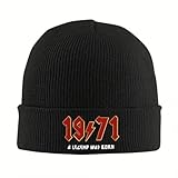 Gorras de béisbol de Hombre Hombres, Retro Rock 1971 Gorras Cascara de otoño Invierno Esquí 50 cumpleaños 50 años Nacido en 1971 Birras Hombres Mujeres Sombrero acrílico Tejido