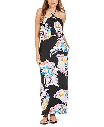 Trina Turk Women's Standard Maxi Dress Swim Cover-Up, Multi//Seychelles, Xx-Small #TOP28