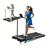 Portable Walking Pad Treadmill with Handle Bar and Incline for Home