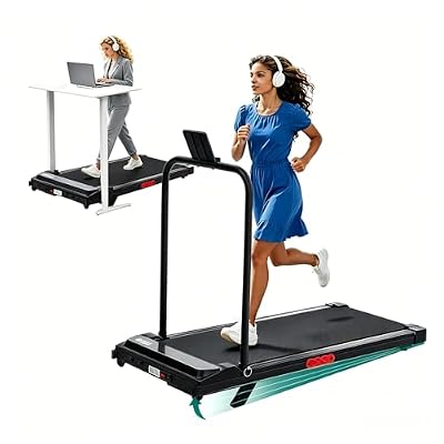 Portable Walking Pad Treadmill with Handle Bar and Incline for Home