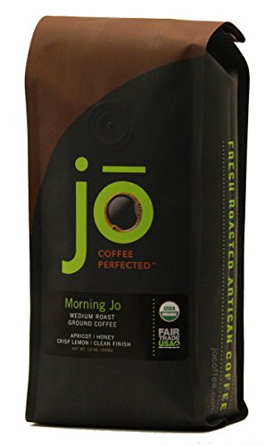Morning Jo: 12 Oz, Organic Breakfast Blend Ground Coffee, Medium Roast, Fair Trade Certified, Usda Certified Organic, Non-Gmo, 100% Arabica Coffee, Gluten Free, Gourmet Coffee From Jo Coffee #TOP1