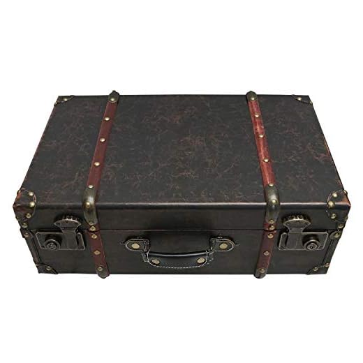 Maleta Caso de Madera de Estilo Antiguo arcón 50cm decoración