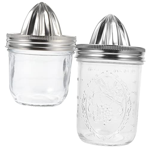 CHICAMPERA 2Piezas Exprimidor Manual De Cítricos Inoxidable Exprimidor Para Uso Doméstico Práctico