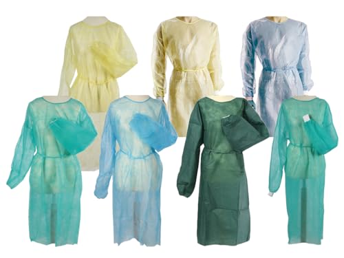 TIGA-MED Vlieskittel | 10 Stück | extra groß | ca. 120 x 155cm | blau | MRSA Schutzkittel Einwegkittel Besucherkittel