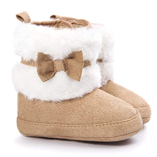 LIVEBOX Prewalker Toddler Boots Premium Soft Anti-Slip Sole Warm Winter Boots for Infant Baby Girls
