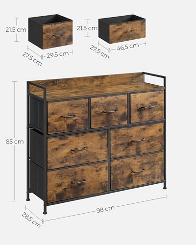 Commode 7 tiroirs stable pieds réglables LTS137B01 SONGMICS