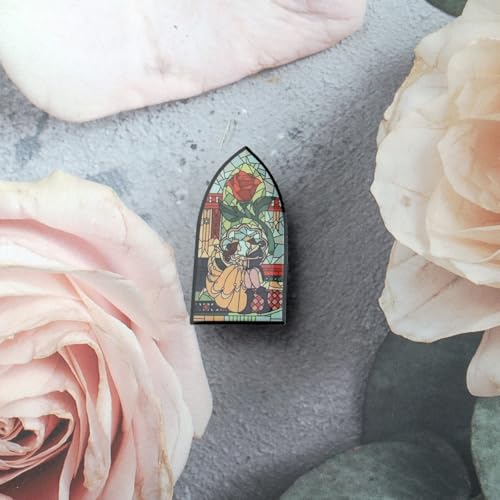 Image of Belle Beast Enamel Pin Princess Movie Lover Brooch Collectible Lapel Pin For Fans (beauty belle pin)