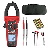 Professional Clamp Meter 1000A AC/DC Amp Clamp Multimeter & 1000V Voltage Tester True RMS, Inrush, VFD, LOZ - Measures Resistance, Temperature, Capacitance and Frequency, MAX/MIN Hold