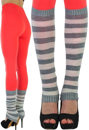 Image of ToBeInStyle Women's Long Over The Knee Leg Warmers Bright Thigh High