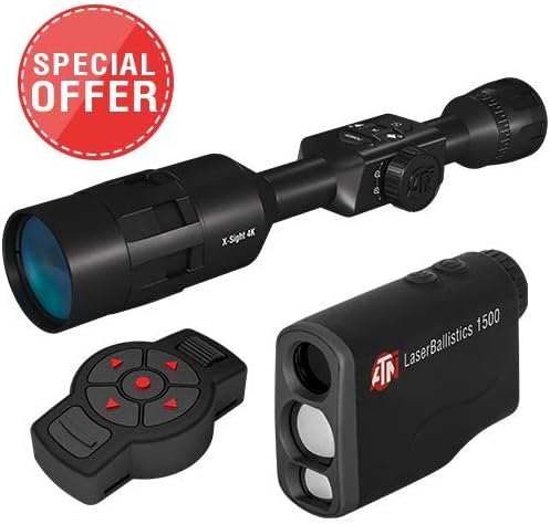 TheOpticGuru Limited Set: X-Sight 4K Buck Hunter 3-14x Smart Daytime Scope w/ LaserBallistics1000 Smart Rangefinder and X-Trac Remote Control (X-Sight BH 5-20x, LaserBallistics1000, X-Trac)