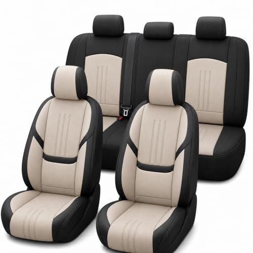 Housses de siège Mercedes S320 jeu complet 5 places beige protection auto suédine