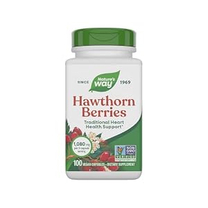 Nature’s Way Herbal Hawthorn Berries, Traditional Heart Health Support*, 100 Vegan Capsules (Packaging May Vary)