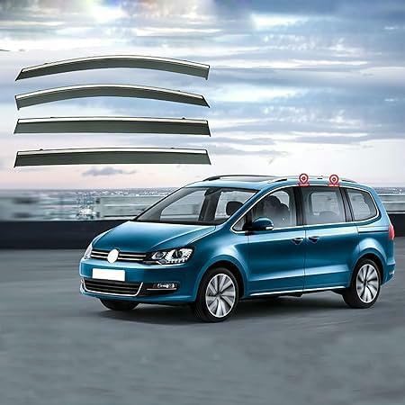 QILING Deflectores de Viento para VW Sharan 2011-2022,acrílicos de Calidad,parasoles Laterales para Coche,protección contra la Lluvia,Parasol,Accesorios para Coche.