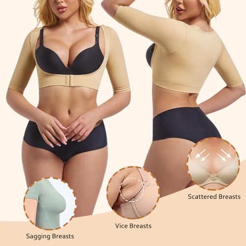 ONEW Upper Arm Shaper Compression Sleeves For Women Faja Post Surgery Slimming Posture Corrector Tops Shapewear2