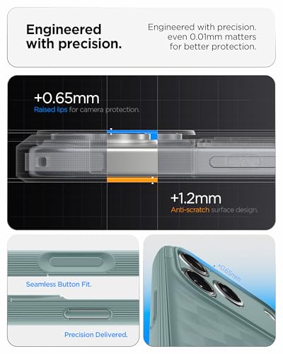 Image of Spigen Parallax S MagFit Back Cover Case for iPhone 17 Pro, MagSafe Compatible, 3D Hexa Cube Design - TPU | Sage Green