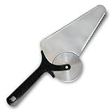 Delightly Pizza Cutter Slicer Wheel and Spatula Server Stainless Steel Razor Sharp Pizza Cutter