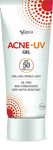 Acne-UV Gel Silicone Sunscreen SPF 50/PA+++ | UVA/UVB Protection + Visible Light | Oil Free | Water Resistant | Non-Comedogenic, 100 g