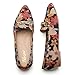 Tilocow Metal Chain Floral Loafers for Women Pointed Toe Slip on Flats Comfortable Fashion Work Shoes Size 9.5