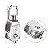 Rocaris 10 Pcs Stainless Steel Wire Rope Crane Pulley Block M15 Lifting Crane Swivel Hook Single Pulley Block Hanging Wire Towing Wheel