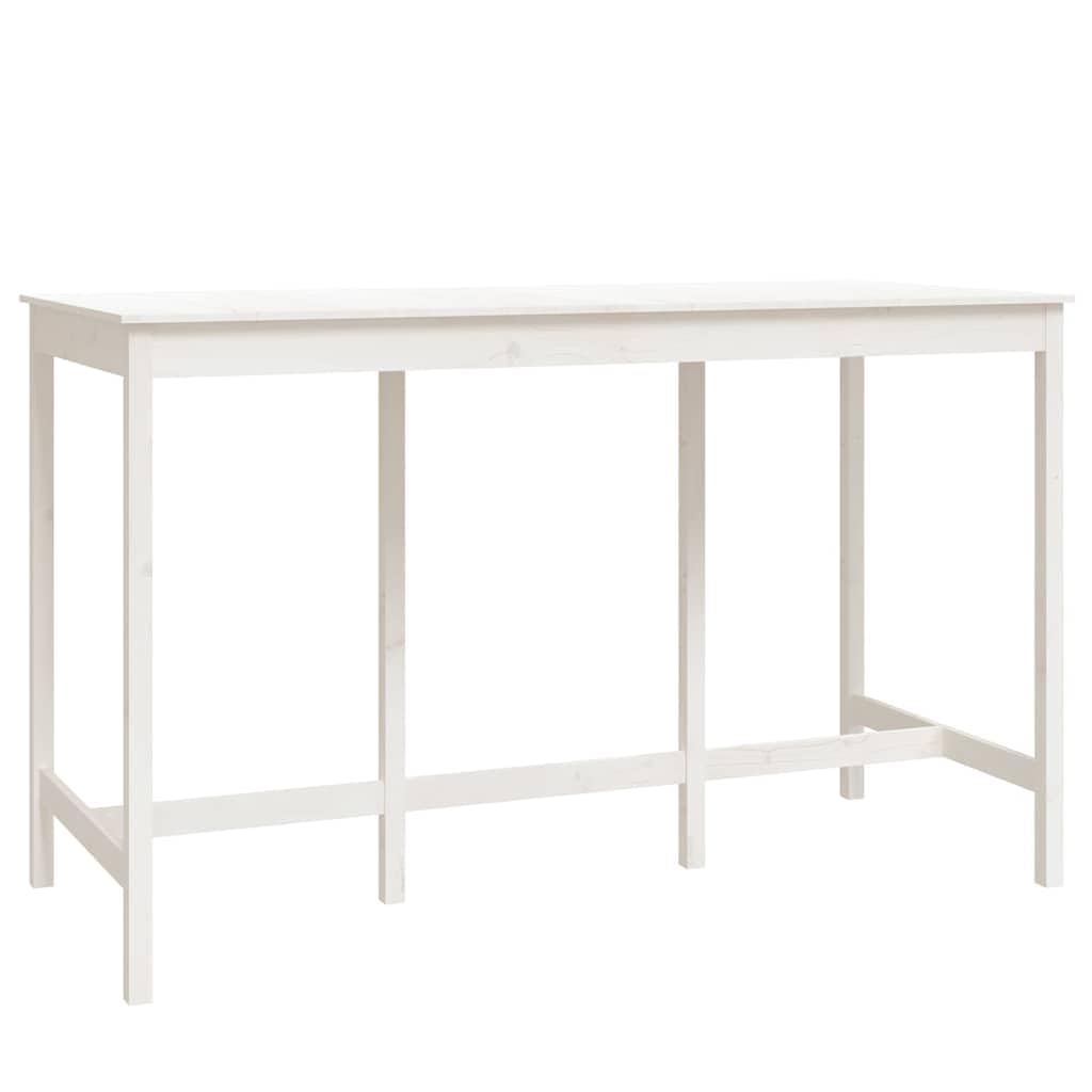 Set da bar in legno massiccio di pino bianco, 9 pezzi, con 8