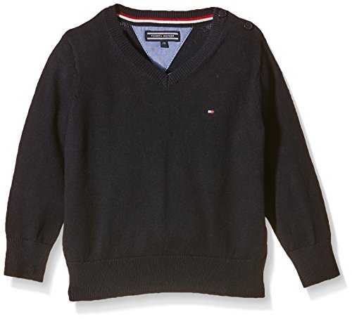 Tommy Hilfiger Tommy VN Sweater L/S. Maglione, Blu (Midnight 403), 134 (Taglia produttore:10) Bambini e Ragazzi