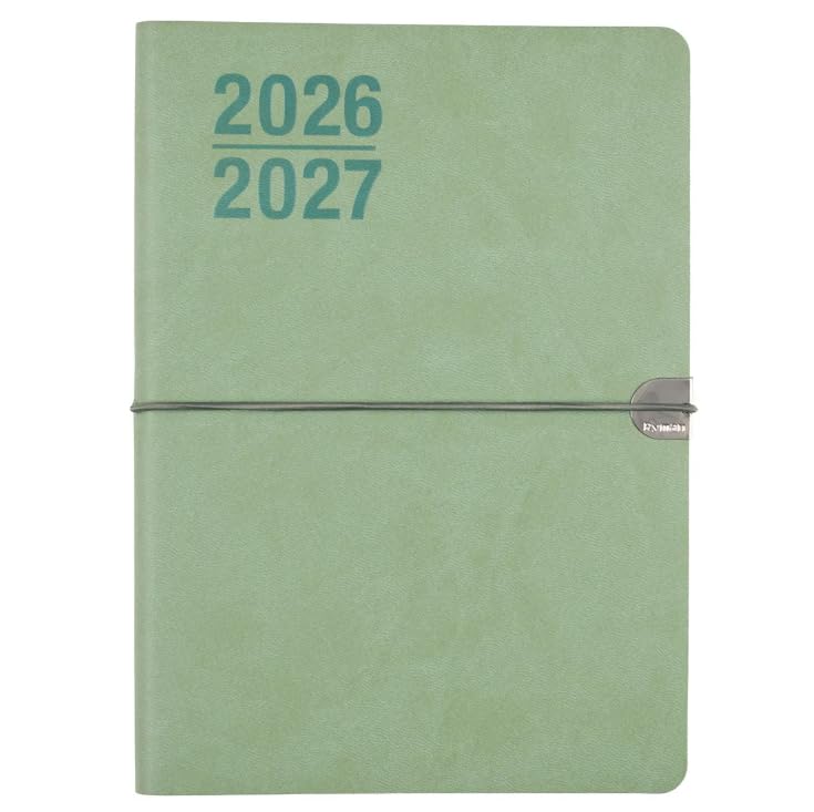 Ryman Soft Cover Flexi A5 Mid Year 2026-2027 Week to View Diary - Sage