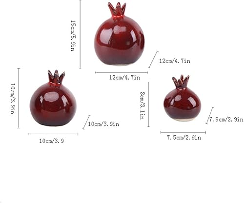 Miniatura 4 de SHUTING2020 Estatua china de feng Shui, escultura de granada, jarrón de cerámica para sala de estar, sala de estudio, decoración moderna