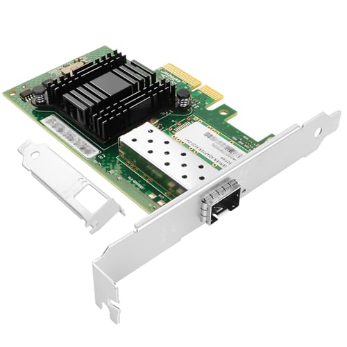 Image of Vogzone 10Gb PCI-E NIC Network Card for Intel X520-DA1 / E10G42BTDA,100MbE /1GbE /10GbE Single SFP+ Port, with Intel 82599EN Chip,10GbE PCI Express 2.0 X4 Ethernet Adapter Support Windows /Linux /VMware