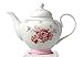 Jusalpha Royal Floral Fine Bone China Rose Vintage Teapot (A)