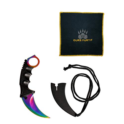 Karambit Messer Scharf - Jagdmesser Feststehende Klinge Real Steel - Survival, Camping, Tactical, Kampf, EDC, Selbstverteidigung, Csgo Outdoor Knife...