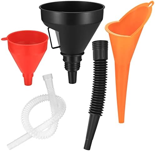 3 Pcs Automotive Funnels Set, Wide Mouth Fuel Funnels,Oil Funnel Set