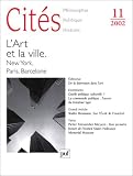 pdf new york metro  Cités 2002, n° 11: L\'art et la ville, New York, Paris, Barcelone