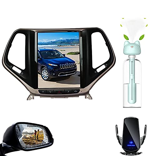 JiaLG Android Tesla Style Screen Navegação GPS para carro para Jeep Cherokee 2014-2021 reprodutor de