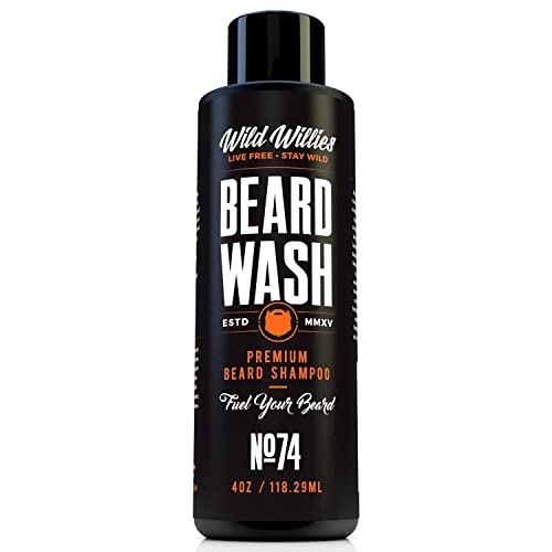 Wild Willies Premium Beard Shampoo for Men, Beard Wash - Removes Itch & Dandruff, Softens, Hydrates, Strengthens & Nourishes Your Beard – Formulated with Natural & Organic Ingredients - 4 Oz