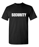 Security Funny Adult Tee | Classic Humor Mens Graphic T-Shirts Funny | Bold Statement Cool Tshirt for Men | Trendy Mens Novelty Sarcastic Printed T Shirts L Black