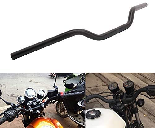 Motorrad 25 mm Drag Lenker Universal für Sportster XL 883 1200 Bobber Custom Chopper Softail Dyna Euro Style, Schwarz