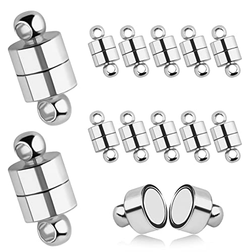 AIEX 12pcs magnetic clasps jewelry, magnetic clasps for bracelets with round buckle, magnetic clasps magnetic jewelry clasps for...