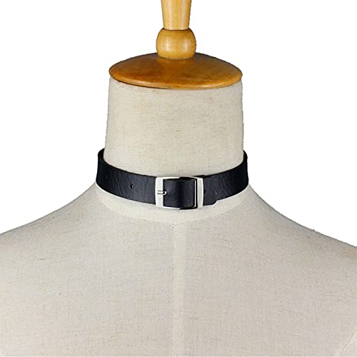 ETHOON Choker Necklace for Women 4 Adjustable Belt Cool Gothic PU Collar4