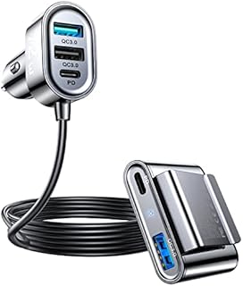 5 in 1 USB C Car Charger, 72W Super Fast Car Charger, JOYROOM PD 3.0/QC 3.0/4.0/PPS 25W Type C & USB Multi Ports Car Charger Adapter for Samsung Galaxy S22/S21/S20/S10, iPhone 13/12/11Pro Max, etc.
