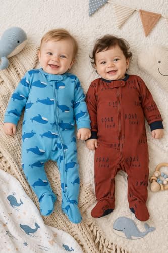 Image of TuddyBuddy 100% Cotton Multi Color Zipper Romper Sleepsuit /Romper /Jumpsuit for Baby Boy & Baby Girl